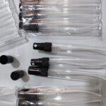 شیشه عطر ویال درب پلاستیکی 10 میل مشکی بسته 100عددی